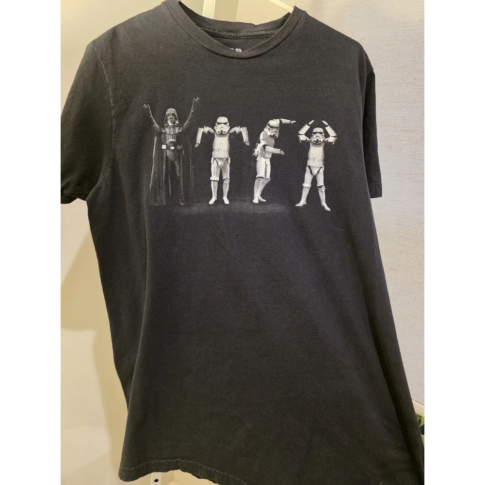 STAR WARS STORMTROOPERS YMCA TEE SHIRT L Black Shortsleeve